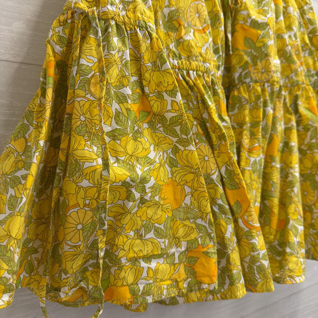 J Crew Green/ Yellow Print Mini Skirt XXS