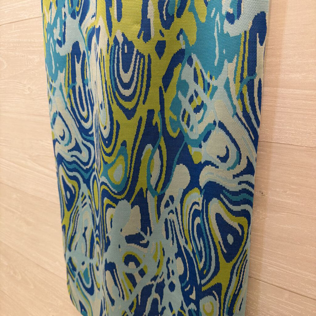 Zara Blue/ Green Print Knit Dress Medium