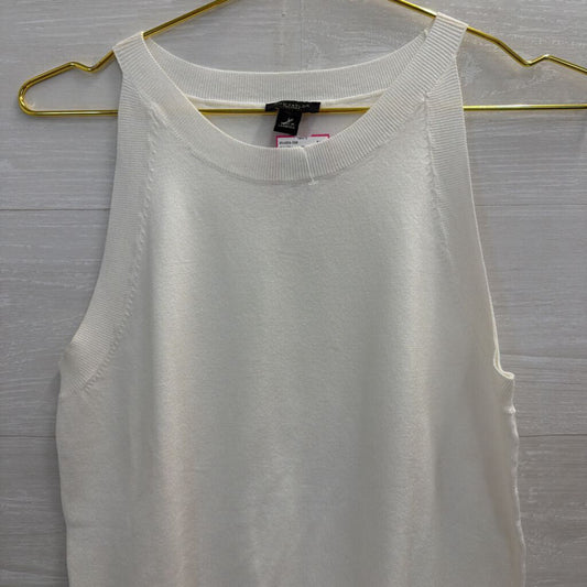 Ann Taylor White Knit Sleeveless Top Small