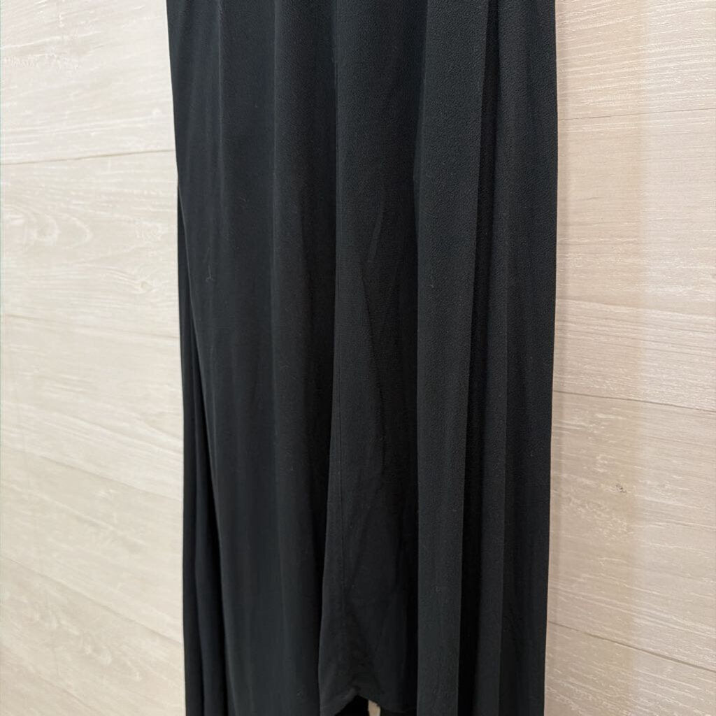 Banana Republic Black Short Sleeve Belted Maxi Dress 0