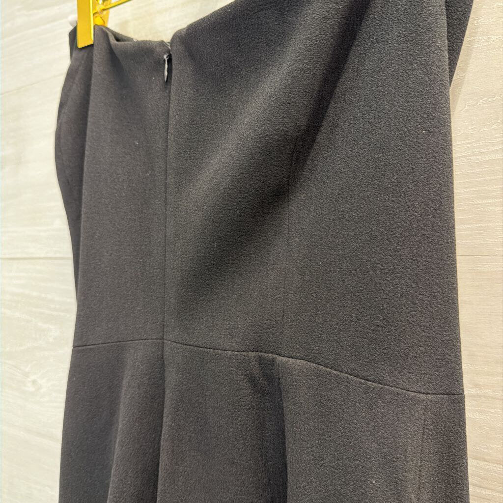 Dress The Population Black Bow Front Strapless Midi Dress Small