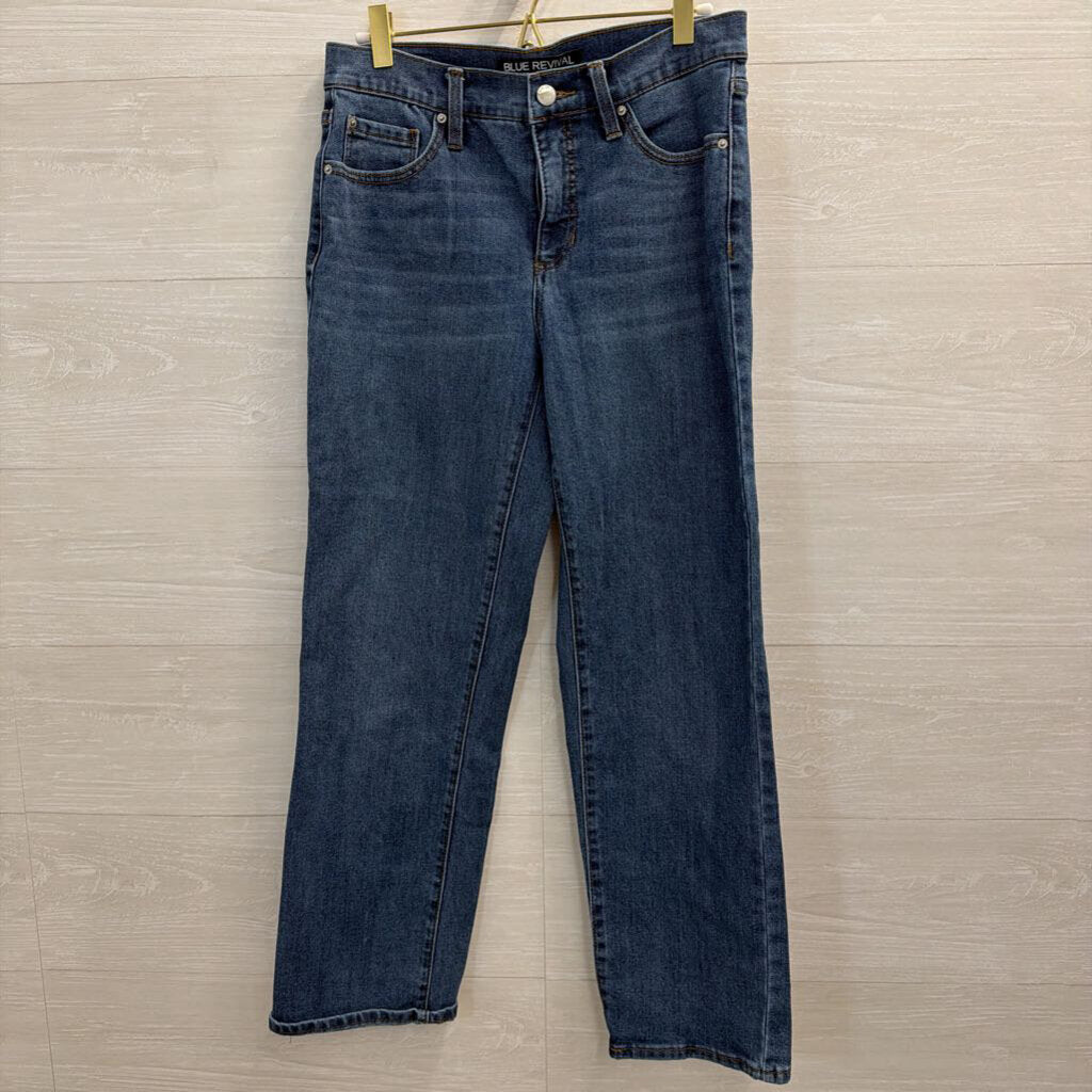 Blue Revival Dark Wash Wide Leg Jeans 27