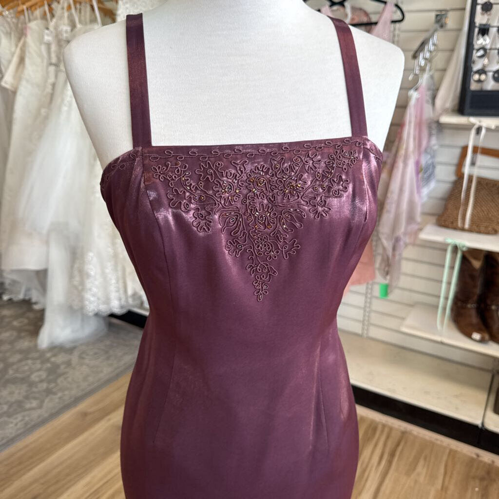 Alex Evenings Purple Long Formal Dress With Jacket 4 Petite