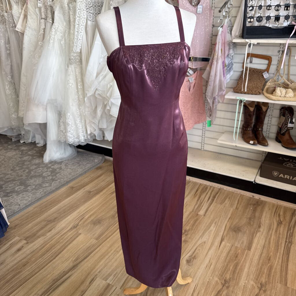 Alex Evenings Purple Long Formal Dress With Jacket 4 Petite