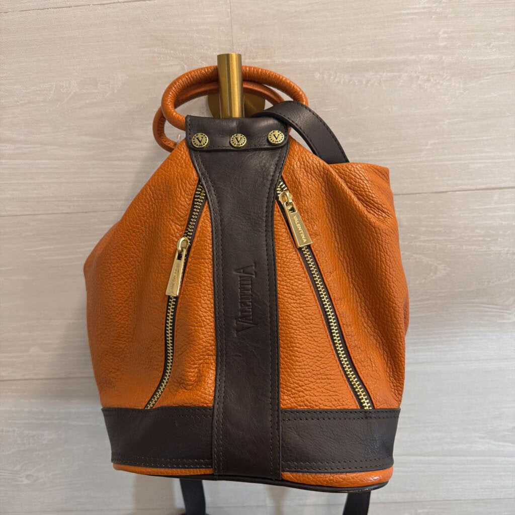 Valentina Brown Leather Convertible Backpack