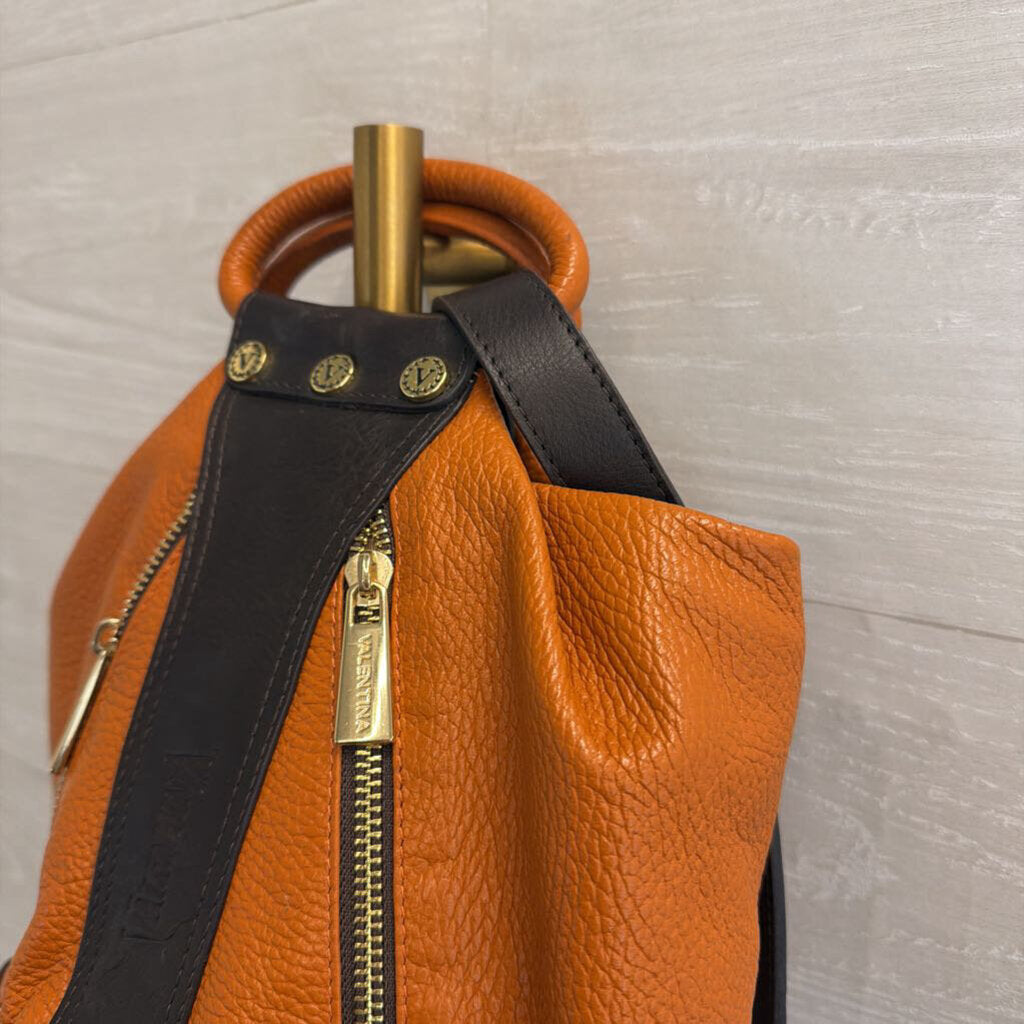 Valentina Brown Leather Convertible Backpack