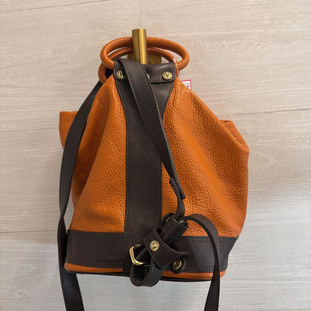 Valentina Brown Leather Convertible Backpack