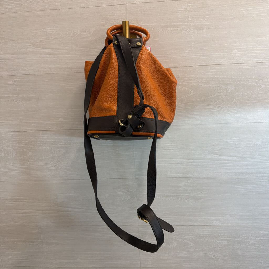 Valentina Brown Leather Convertible Backpack