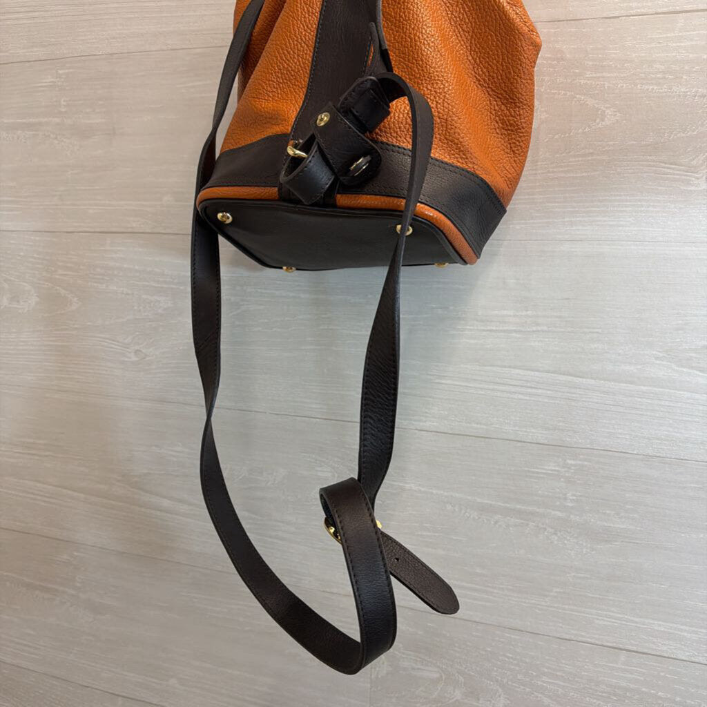 Valentina Brown Leather Convertible Backpack