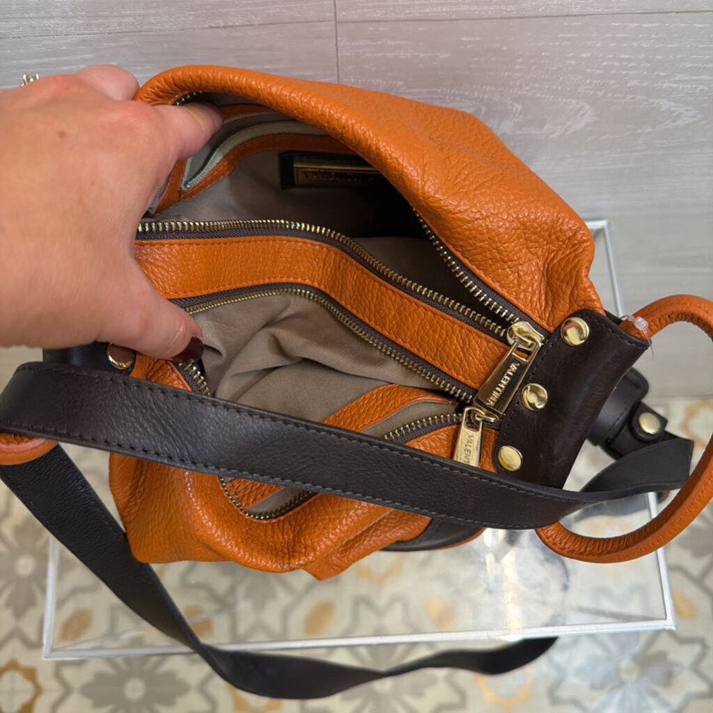 Valentina Brown Leather Convertible Backpack
