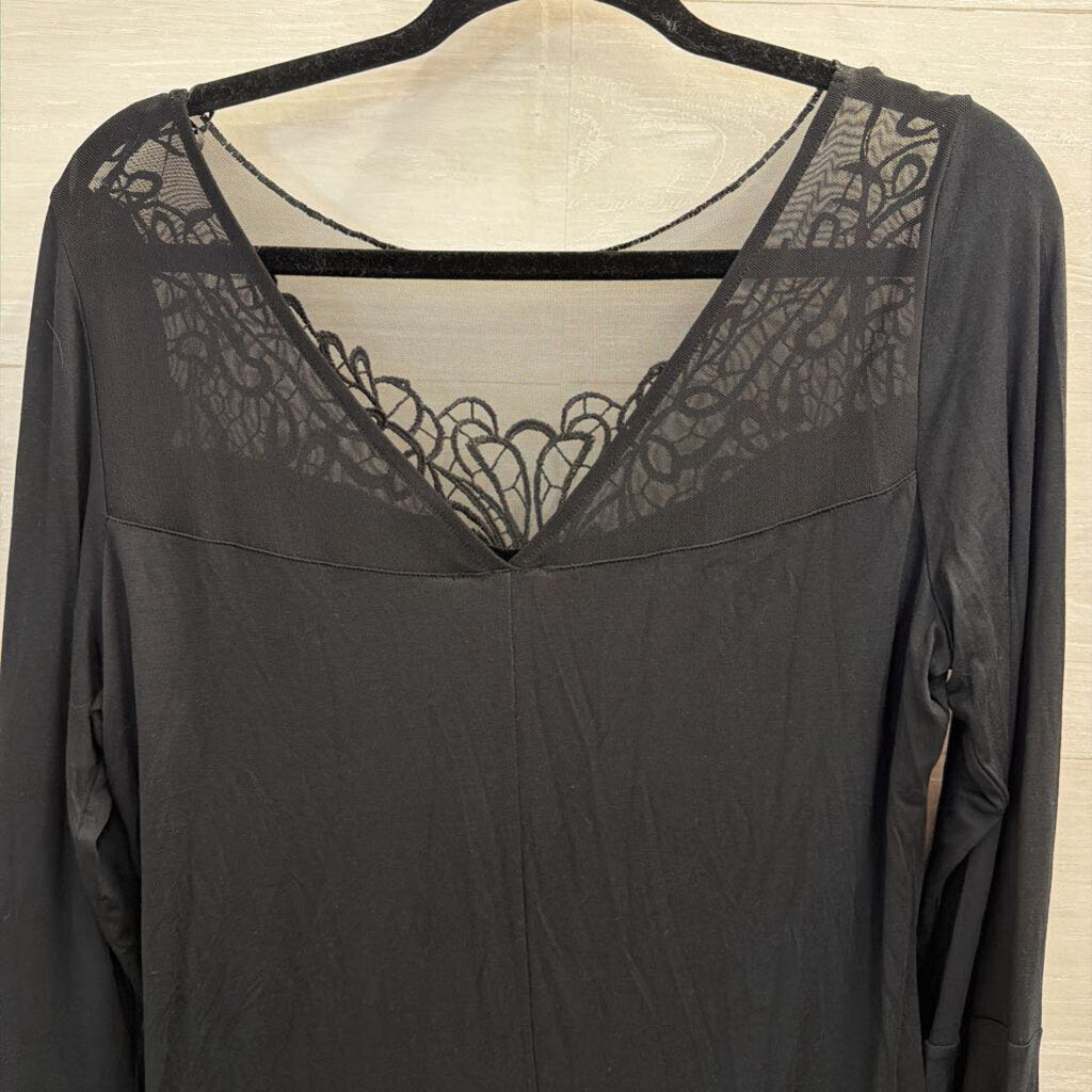 Venus Black Long Sleeve Top Large