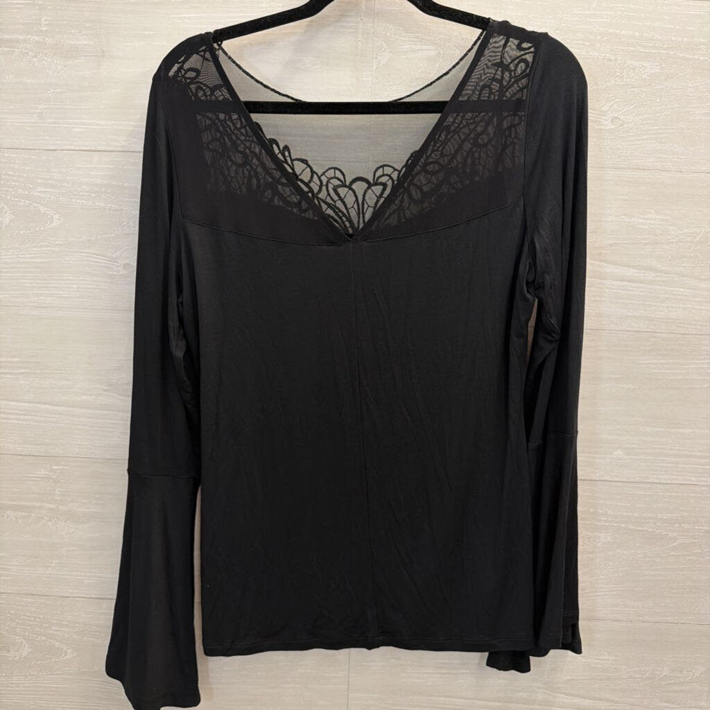 Venus Black Long Sleeve Top Large
