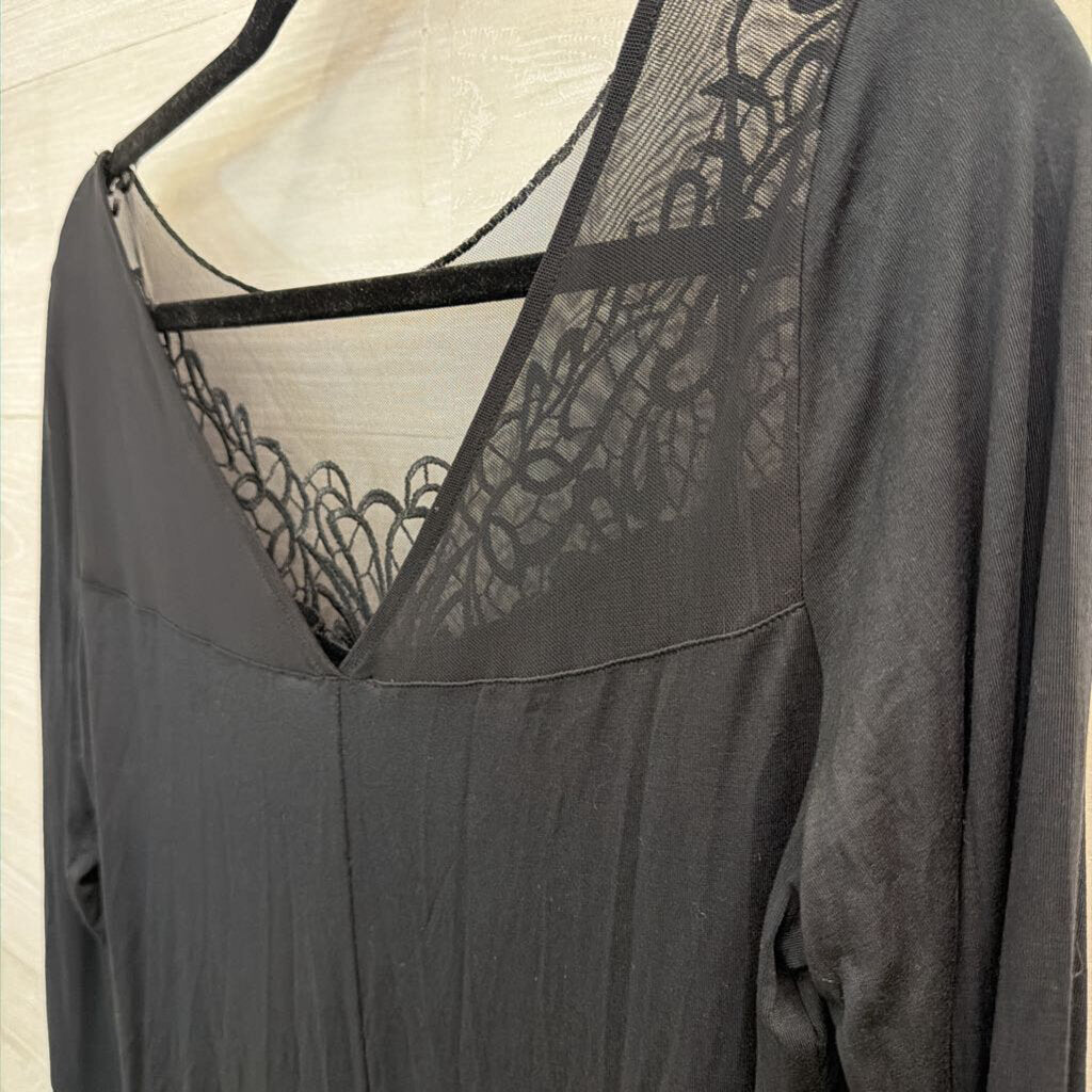 Venus Black Long Sleeve Top Large