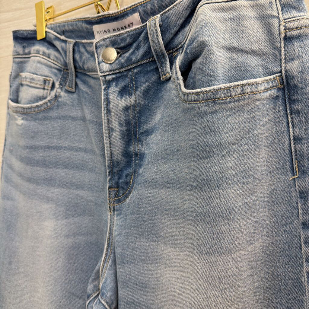 Flying Monkey Light Wash Wide Leg Jeans 30