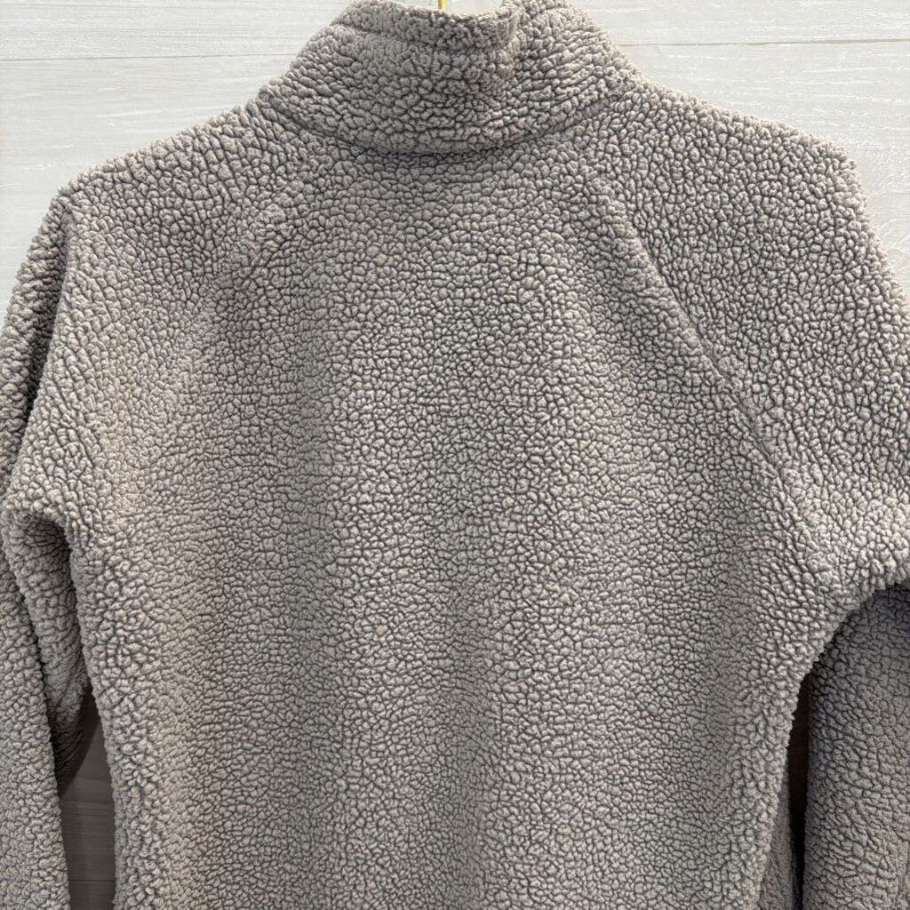 Columbia Grey Textured Fleece Long Sleeve Zip Up Jacket Small