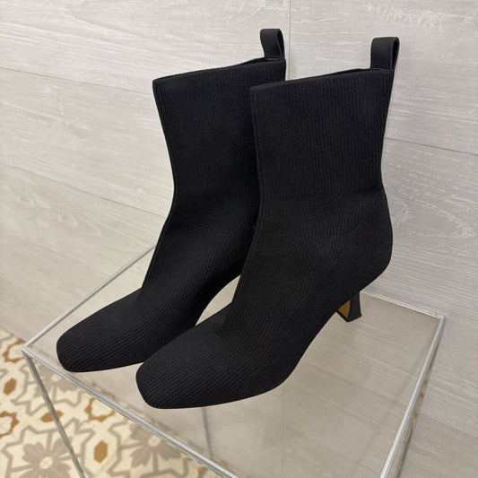 Dolce Vita Black Glamor Knit Booties 8