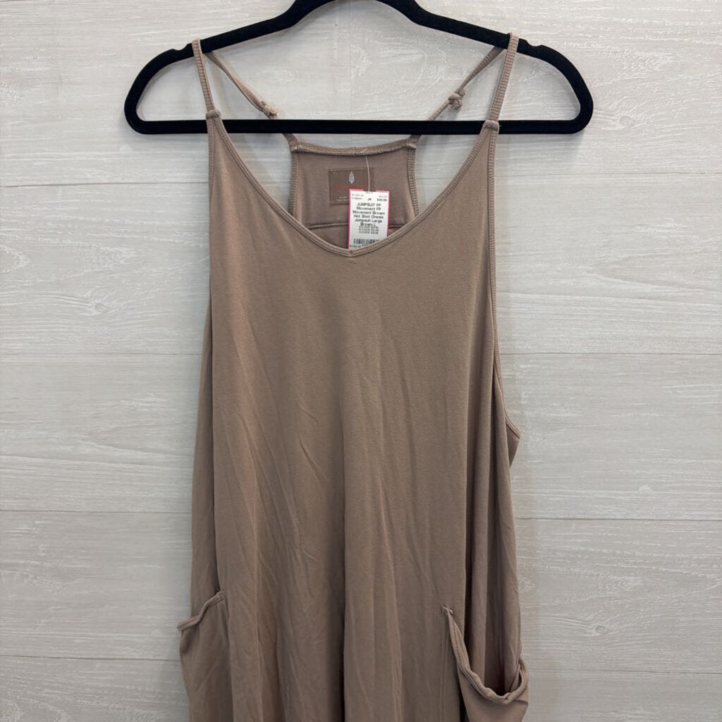 FP Movement Brown Hot Shot Onesie Jumpsuit Large