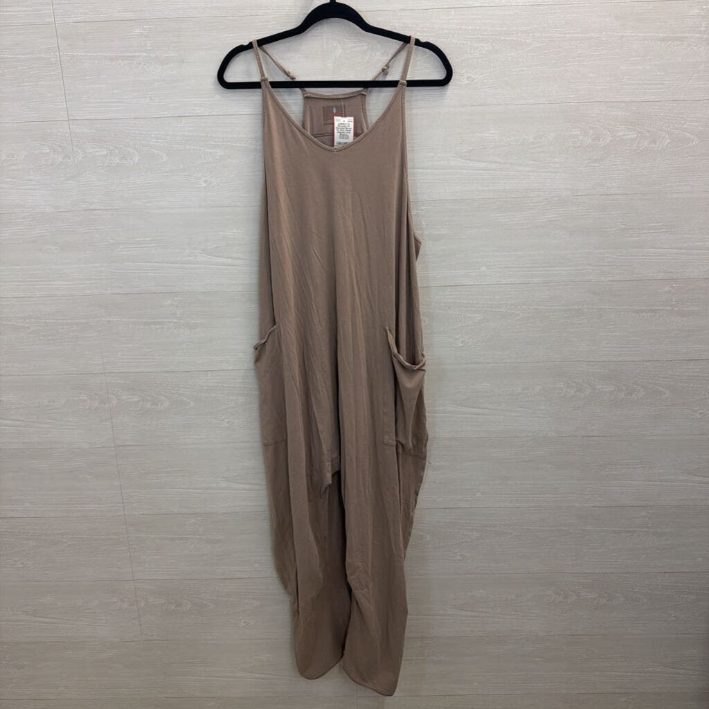FP Movement Brown Hot Shot Onesie Jumpsuit Large