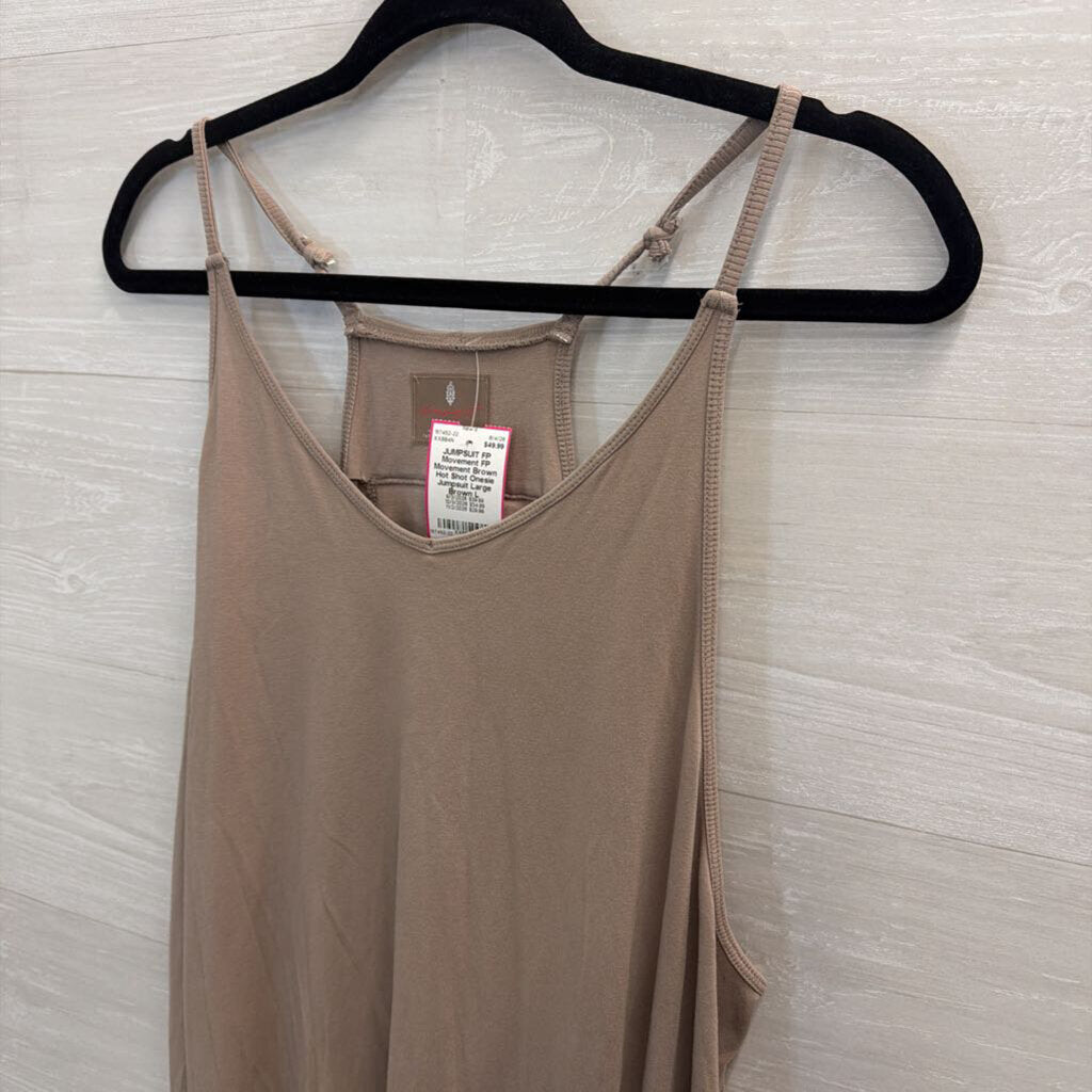 FP Movement Brown Hot Shot Onesie Jumpsuit Large
