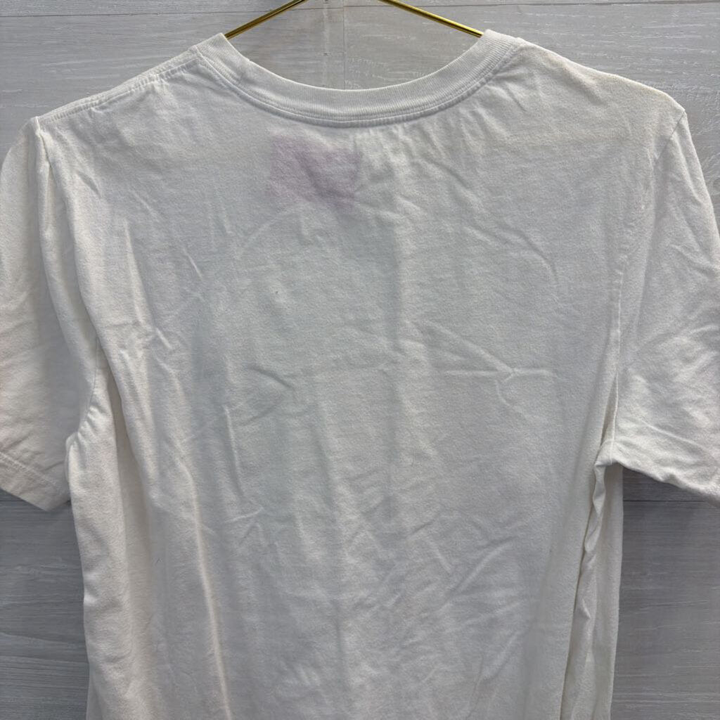 Nike White/ Multi Palm Tree Logo Short Sleeve Graphic Tee Small