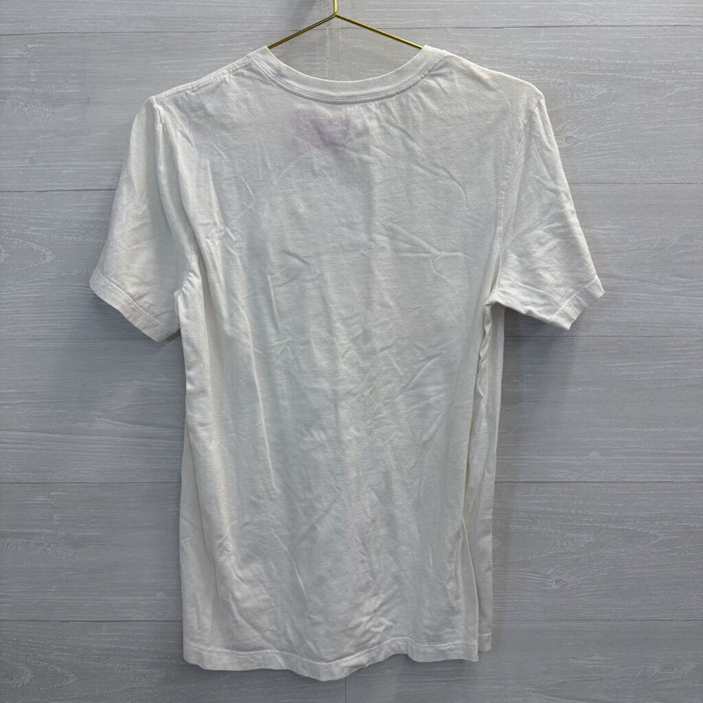 Nike White/ Multi Palm Tree Logo Short Sleeve Graphic Tee Small