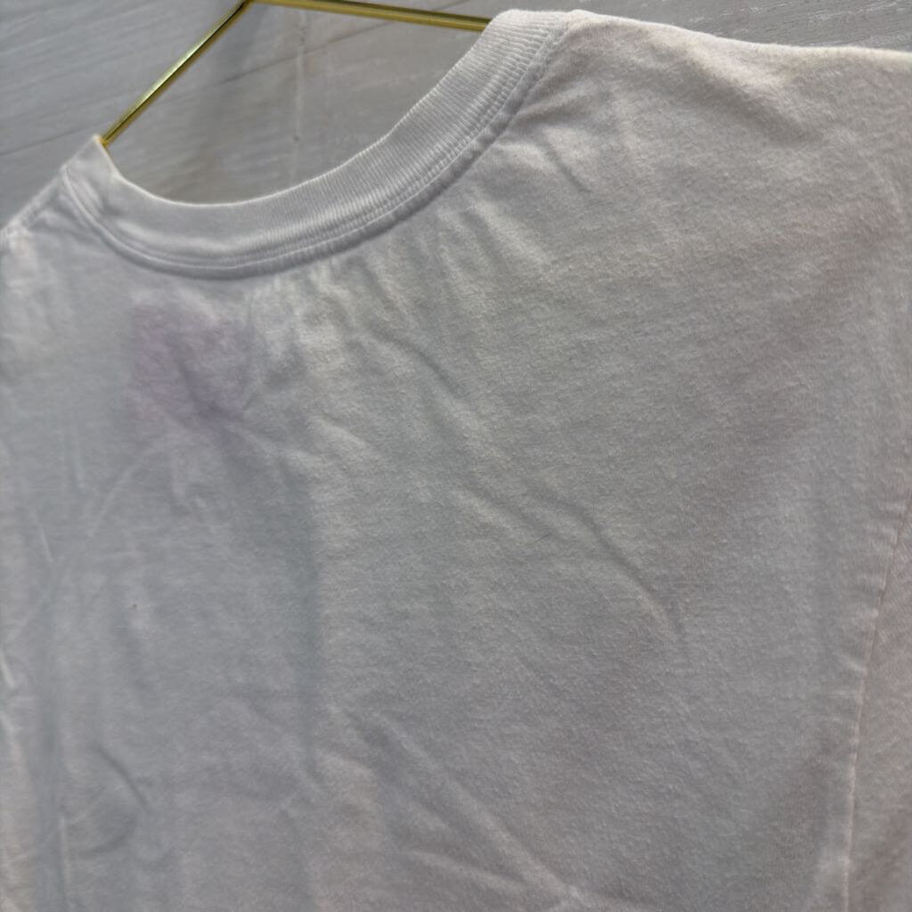 Nike White/ Multi Palm Tree Logo Short Sleeve Graphic Tee Small