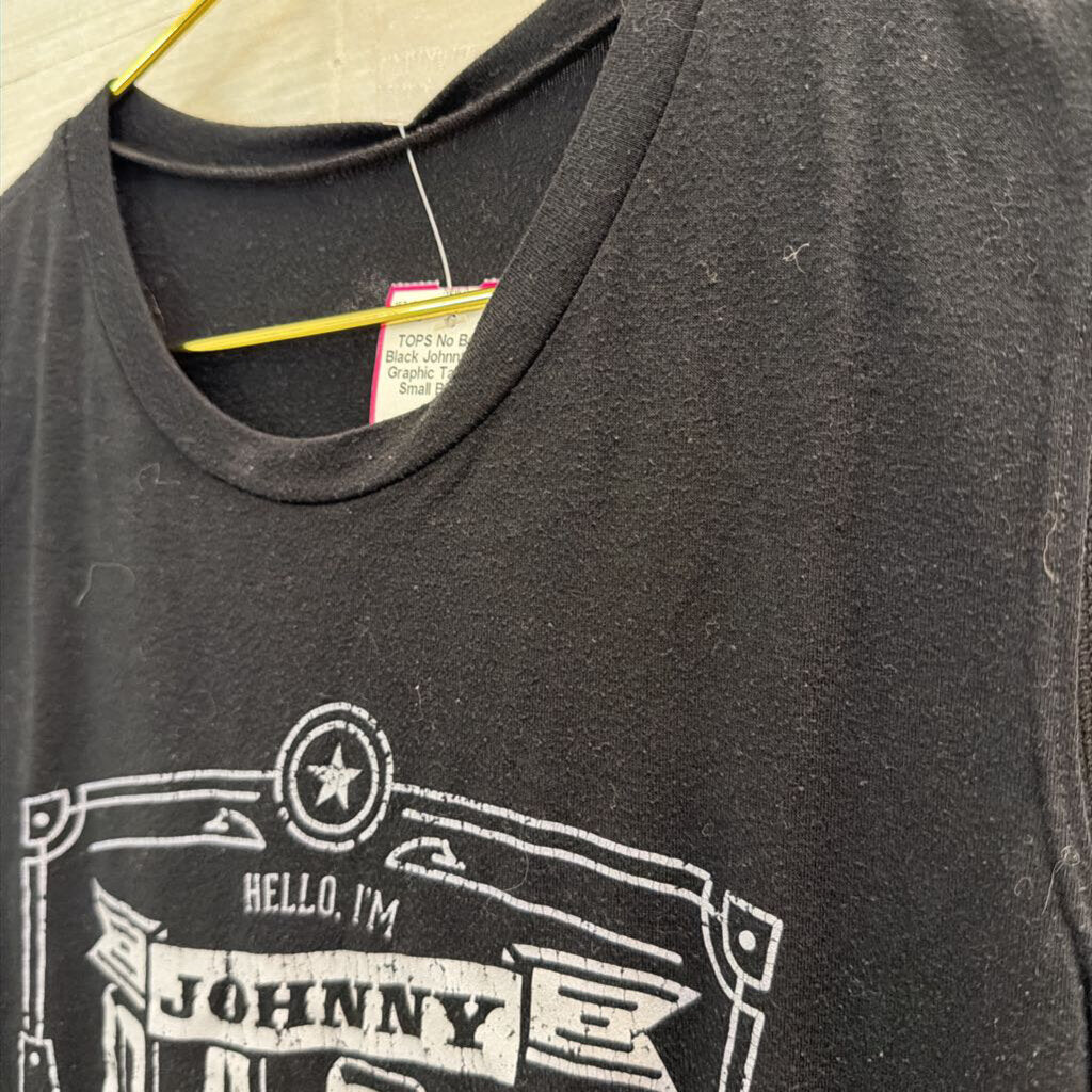 Black Johnny Cash Graphic Tank Top Small