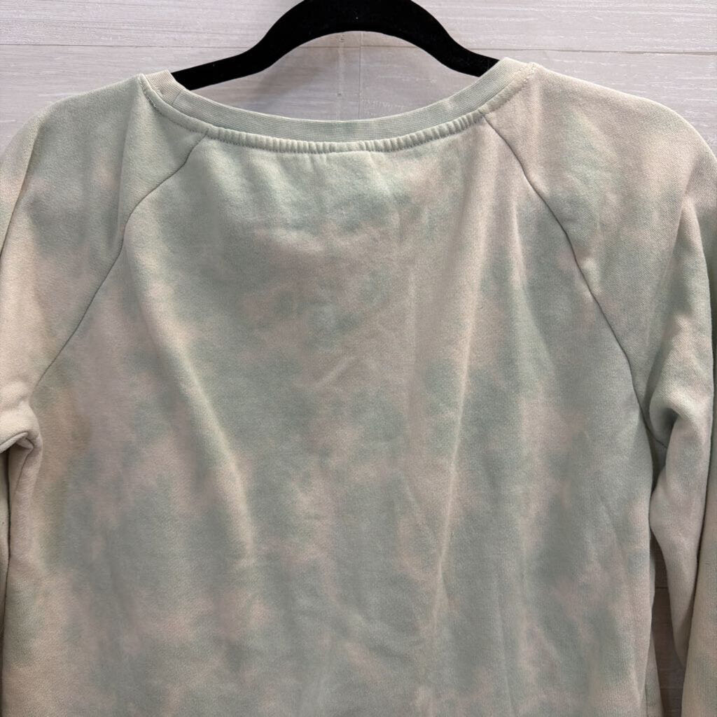 Green Tie Dye Cropped Dave Matthews Sweatshirt Top Small