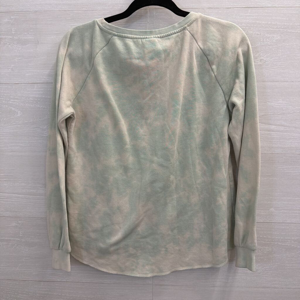 Green Tie Dye Cropped Dave Matthews Sweatshirt Top Small