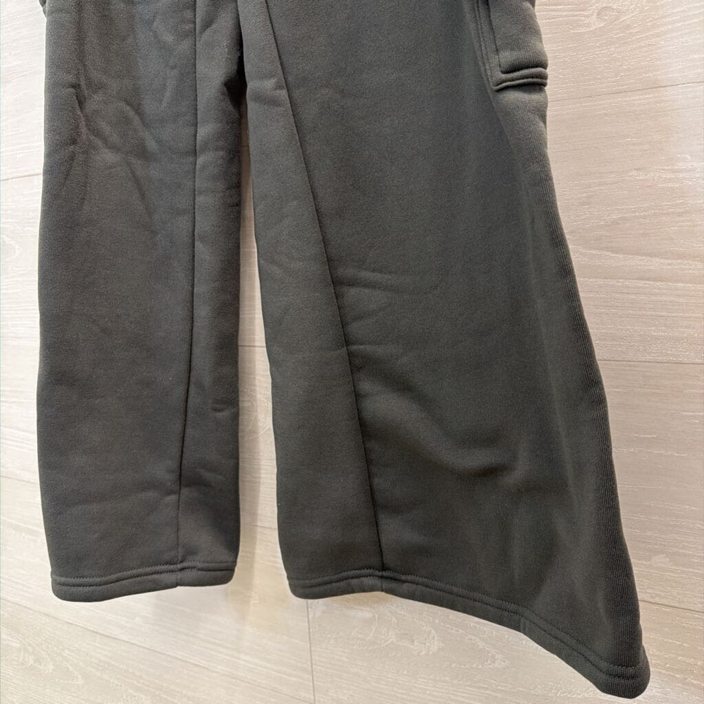 Grey Wide Leg Cargo Pocket Sweatpants Large