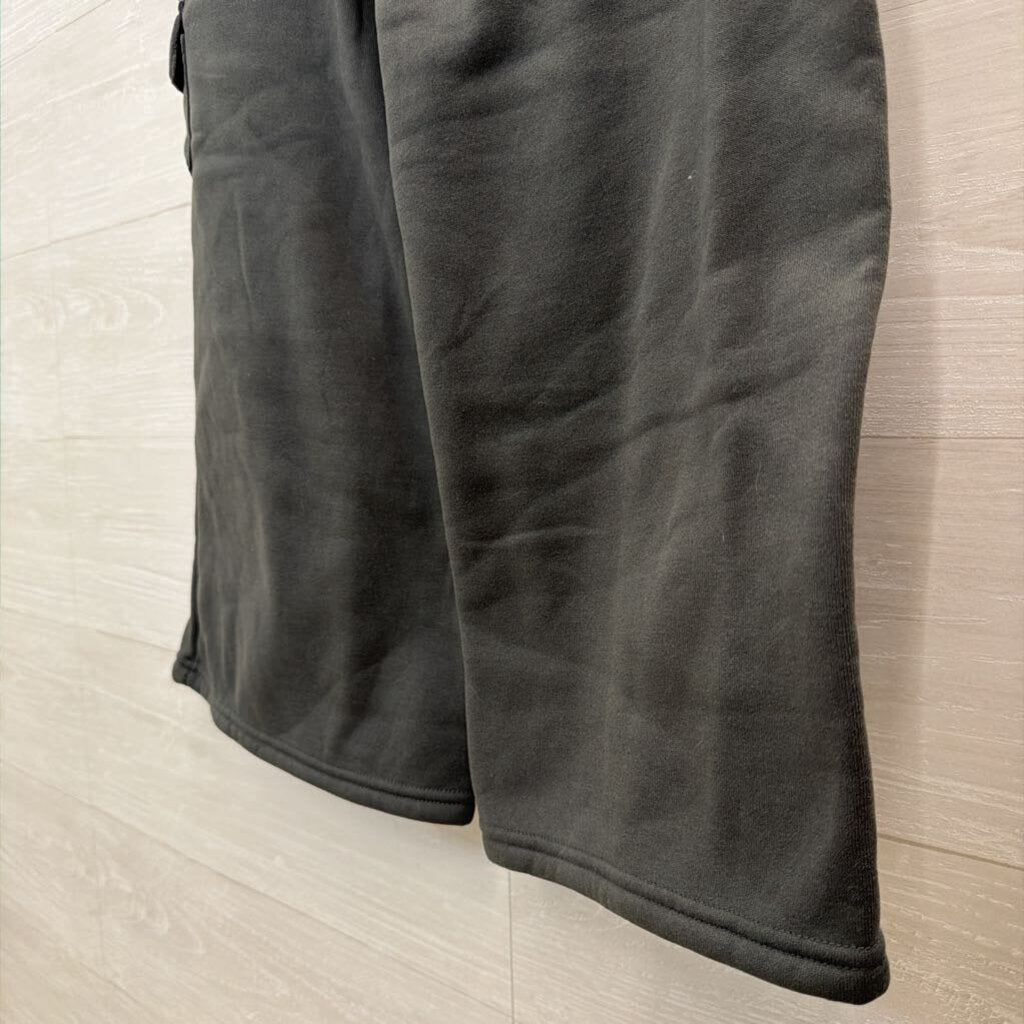 Grey Wide Leg Cargo Pocket Sweatpants Large
