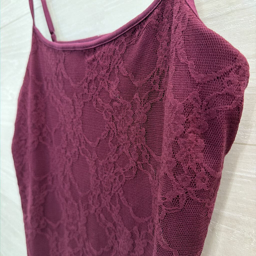 Loft Purple Lace Tank Top Small
