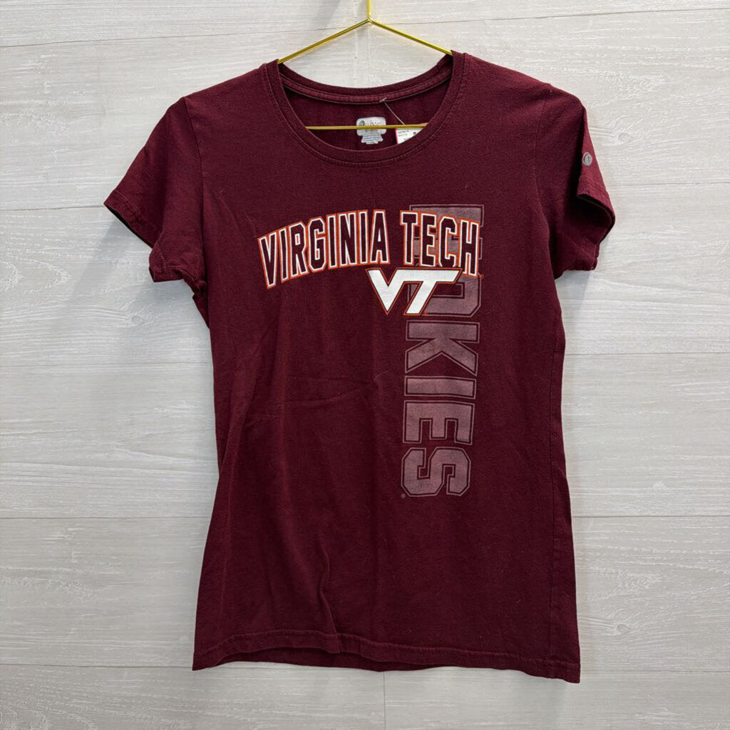 Russell Burgundy/ Orange Virginia Tech Short Sleeve Graphic Tee Medium