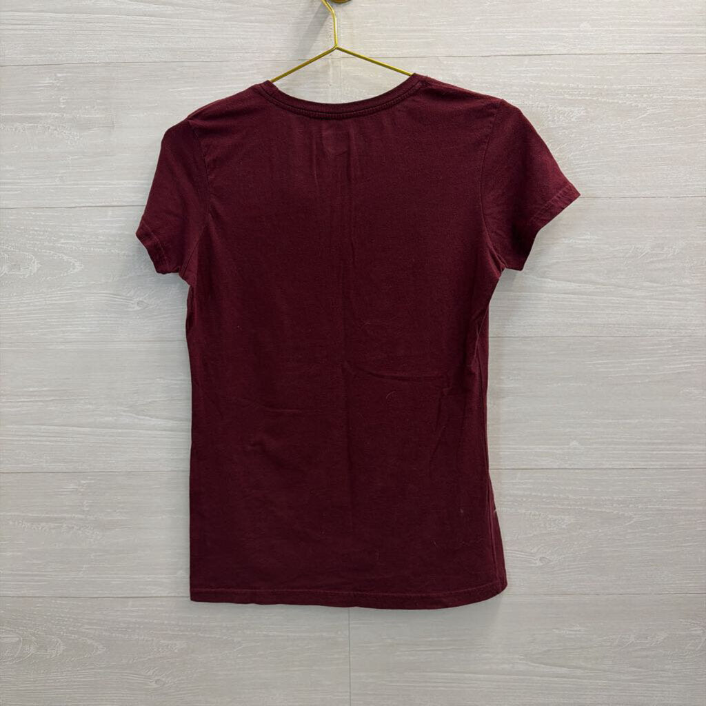 Russell Burgundy/ Orange Virginia Tech Short Sleeve Graphic Tee Medium