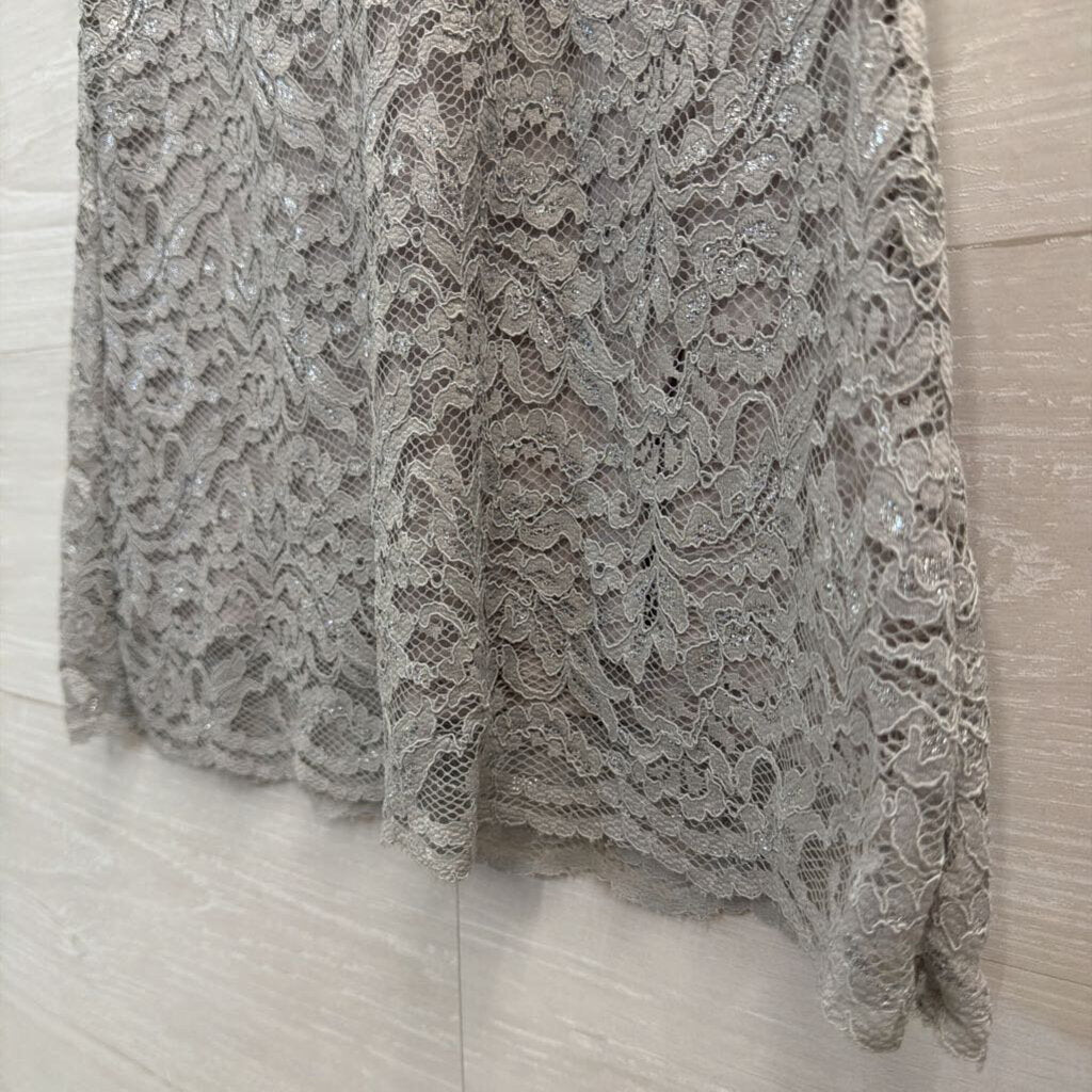 Loft Grey Lace Tank Top Extra Small