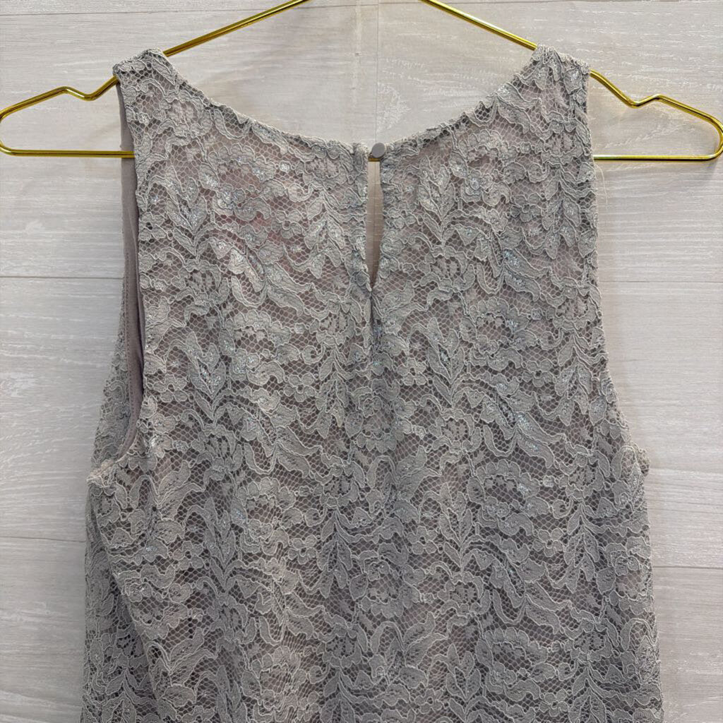 Loft Grey Lace Tank Top Extra Small