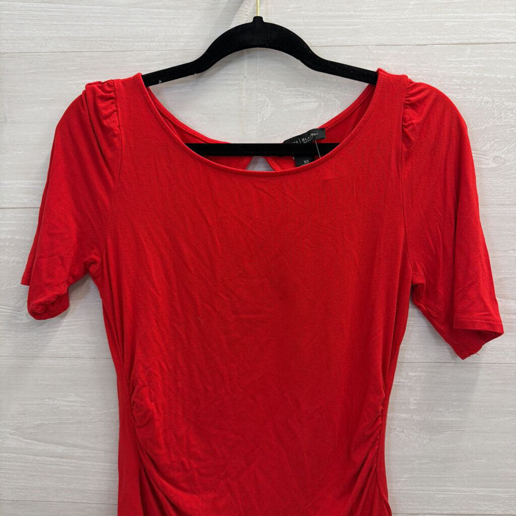 White House Black Market Red Short Sleeve Top Extra Small