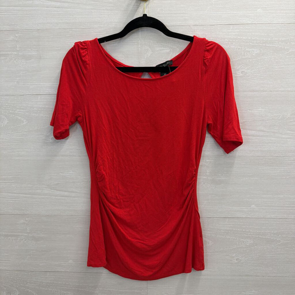 White House Black Market Red Short Sleeve Top Extra Small