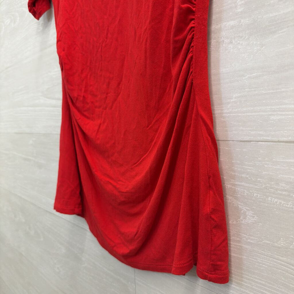 White House Black Market Red Short Sleeve Top Extra Small
