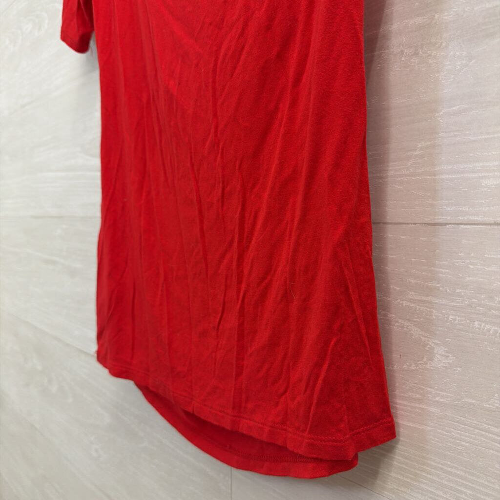 White House Black Market Red Short Sleeve Top Extra Small