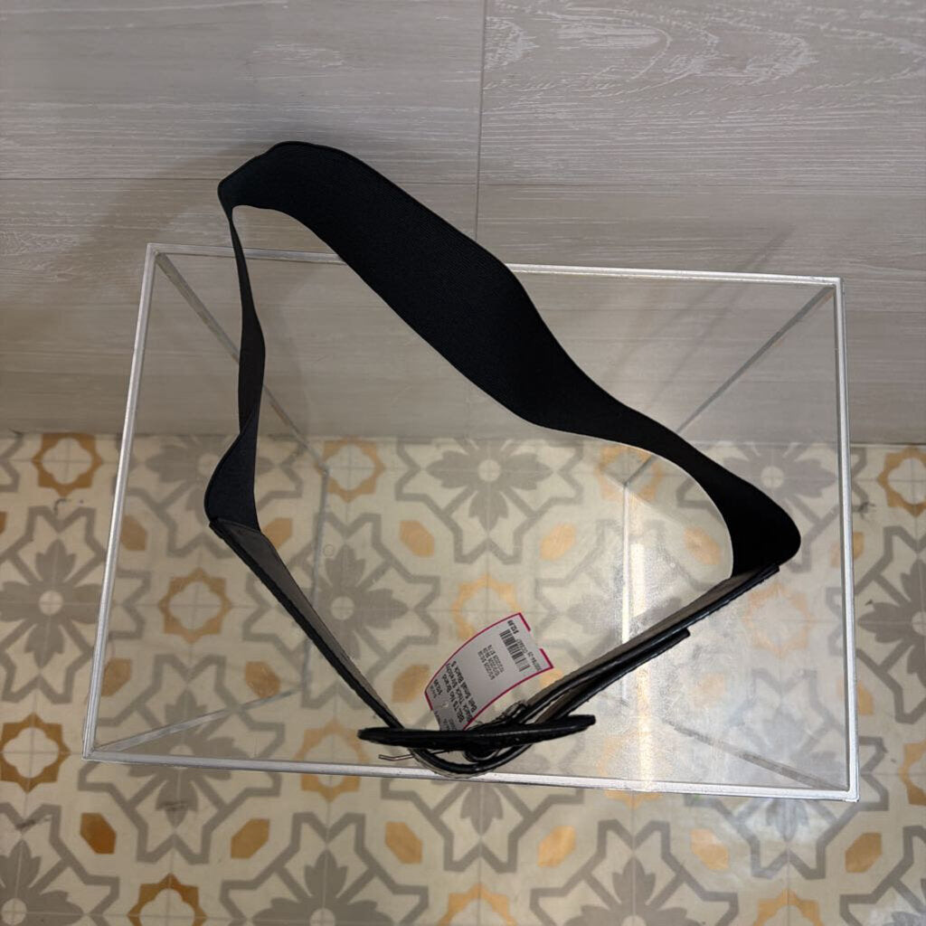 Black Thick Stretchy Belt Small