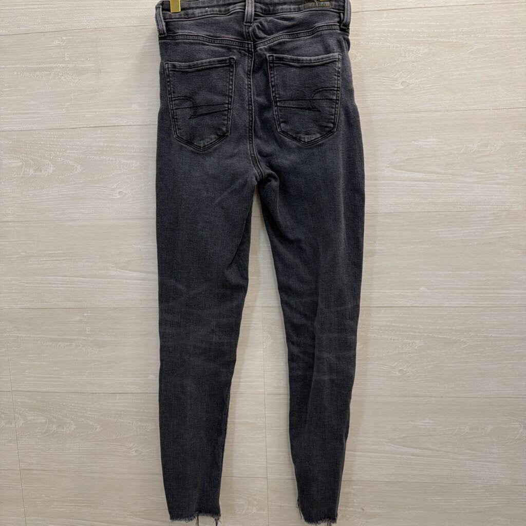 American Eagle Black Super Stretch Skinny Leg Jeans 4