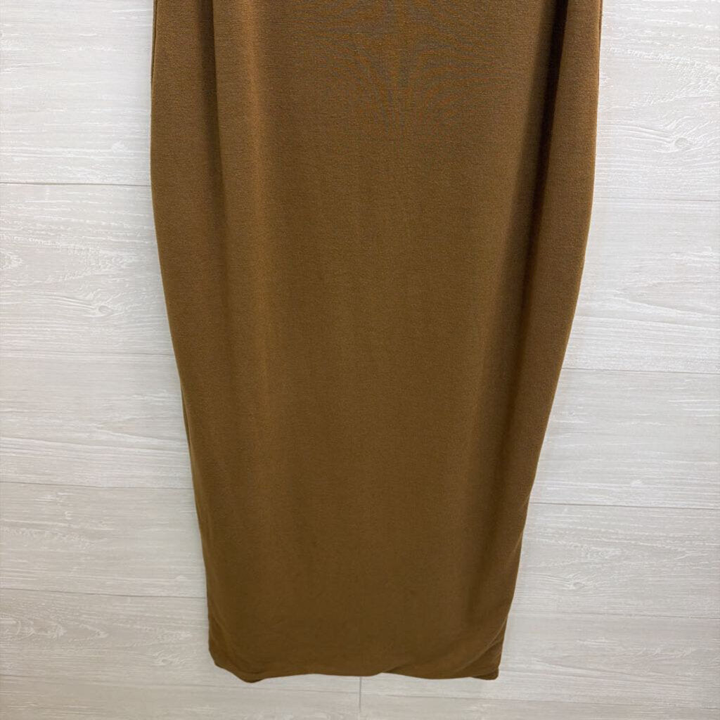 Good American Brown Fitted Midi Tank Dress 3
