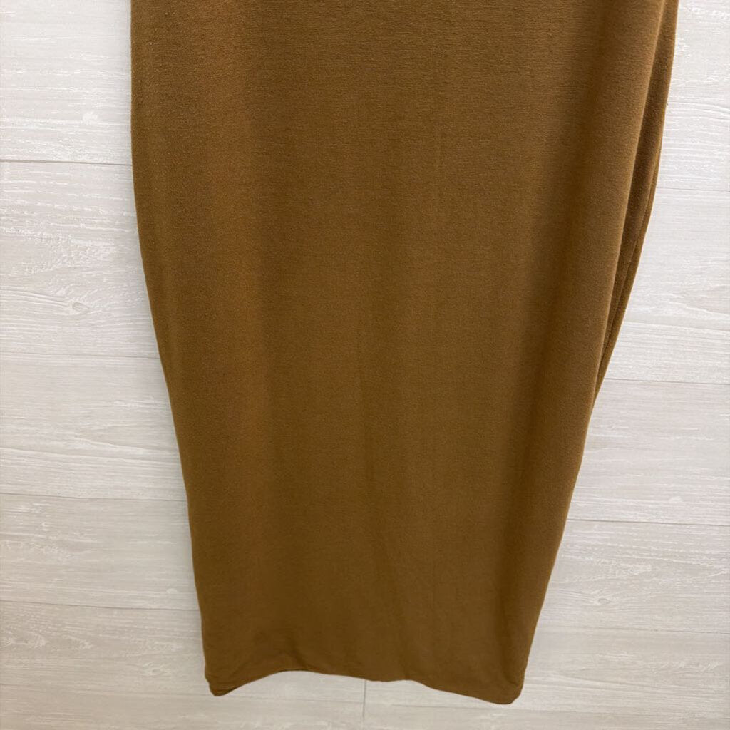 Good American Brown Fitted Midi Tank Dress 3