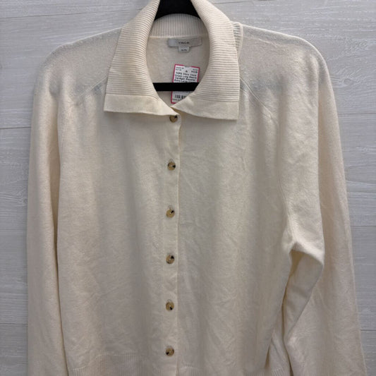 Vince Cream Long Sleeve Cardigan Sweater Extra Large