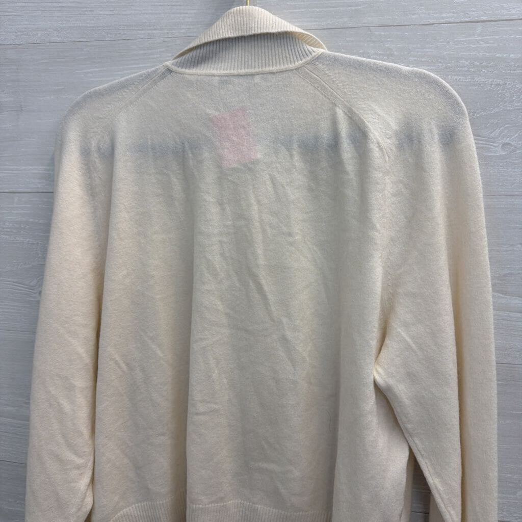 Vince Cream Long Sleeve Cardigan Sweater Extra Large