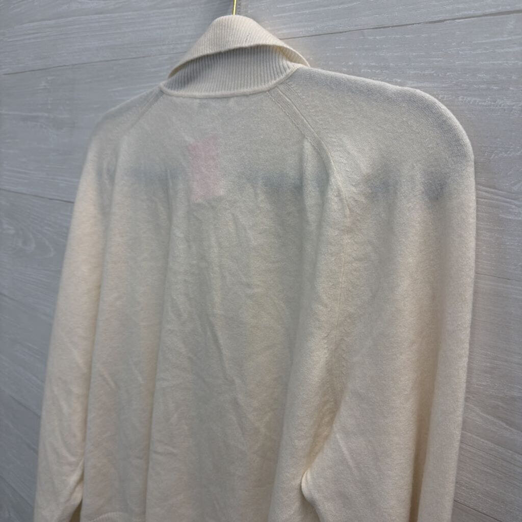 Vince Cream Long Sleeve Cardigan Sweater Extra Large