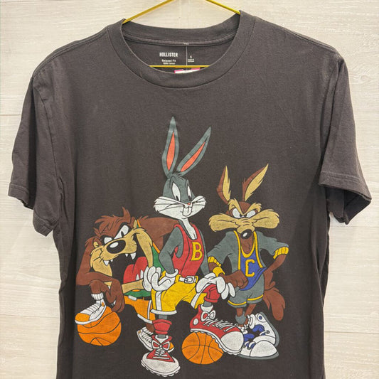 Hollister Grey/ Multi Looney Tunes Short Sleeve Graphic Tee Small