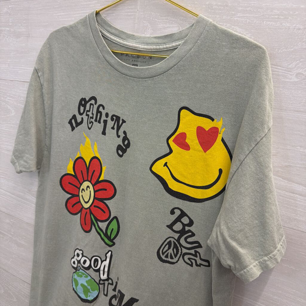 PacSun Green/ Multi Short Sleeve Graphic Tee Medium
