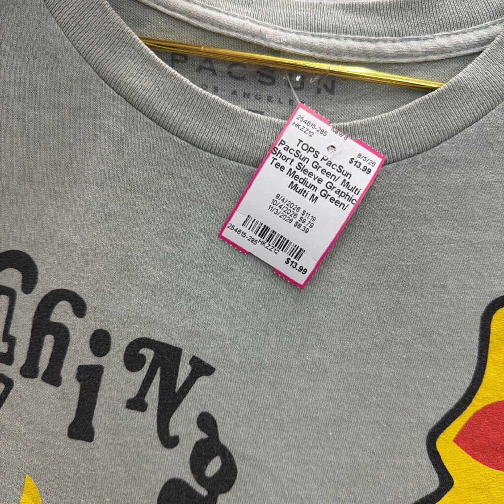 PacSun Green/ Multi Short Sleeve Graphic Tee Medium